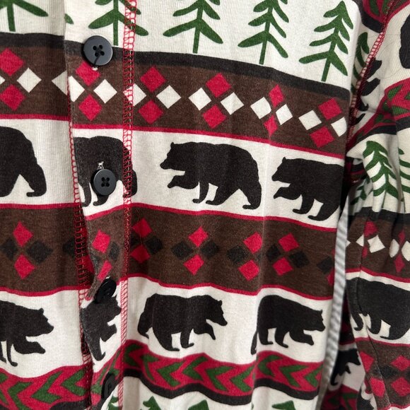 Bear Essentials Adult Onesie Flapjack Lazy One Long Johns Rustic Cabin Pajamas - Picture 7 of 10